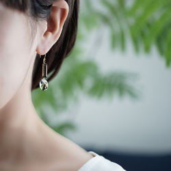 OUTLET☆14KGF pierced earring with Smokey quartz. 第7張的照片