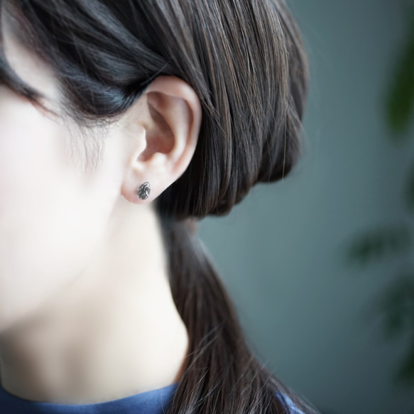 14KGF pierced earring with Tourmaline. 第3張的照片