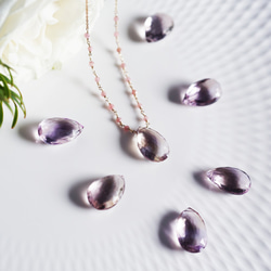 14KGF 5４cm Ametrine and inca rose necklace 第1張的照片