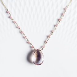 14KGF 5４cm Ametrine and inca rose necklace 第9張的照片