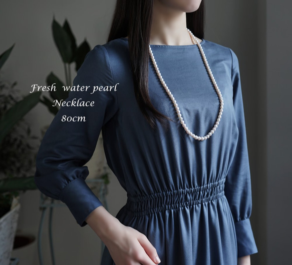 80cm Necklace with fresh water pearl 第1張的照片