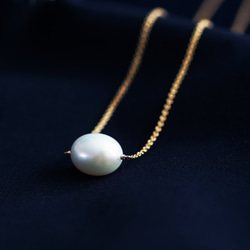 14KGF 45cm Necklace with Pearl(fresh water) 第1張的照片