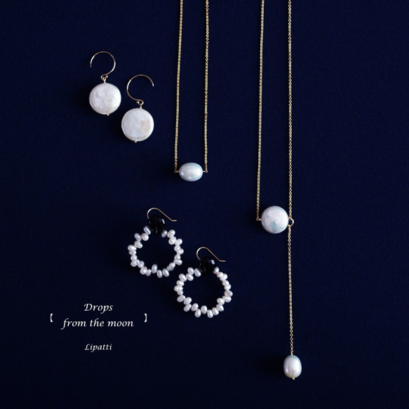 ぽってり★まゆ玉真珠のシンプル45cmネックレス　～Gabriela 5枚目の画像
