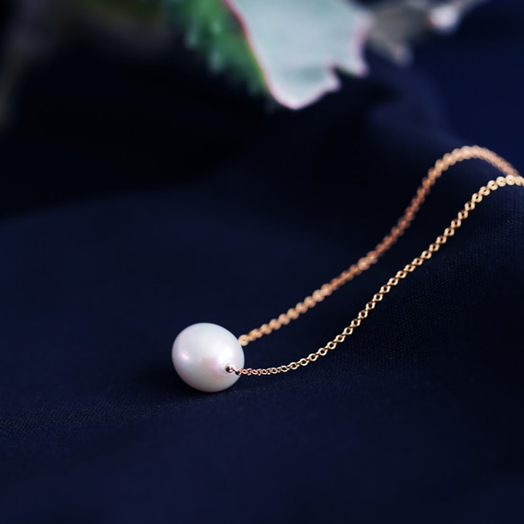 14KGF 45cm Necklace with Pearl(fresh water) 第7張的照片