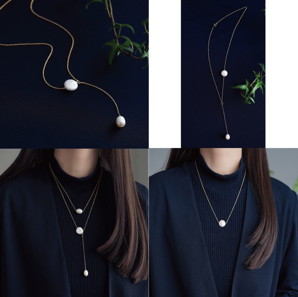 14KGF 50cm Necklace with Pearl(fresh water) 第4張的照片