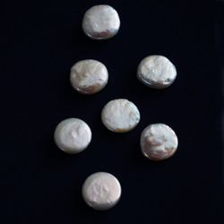 ☆淡水真珠による満月と月の雫のY字セミロング50cmネックレス　～Hana 7枚目の画像
