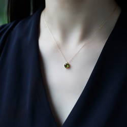 K18 40cm Necklace with Sphene 第2張的照片