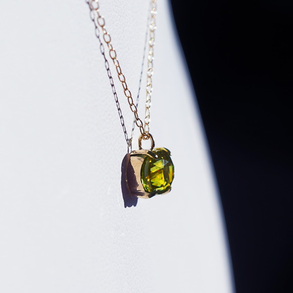 K18 40cm Necklace with Sphene 第7張的照片