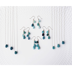 K18 pierced earrings with Grandidierite 第5張的照片