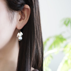 K18 pierced earring with Fresh water pearls 第6張的照片