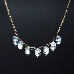 14KGF 48cm necklace with white moonstone 第6張的照片