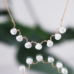 14KGF 48cm necklace with white moonstone 第2張的照片