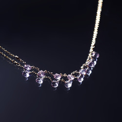 14KGF 47cm necklace with pink amethyst 第8張的照片