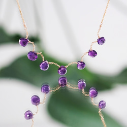 14KGF 48cm necklace with amethyst 第1張的照片