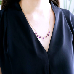 14KGF 48cm necklace with amethyst 第2張的照片