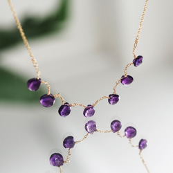 14KGF 48cm necklace with amethyst 第4張的照片