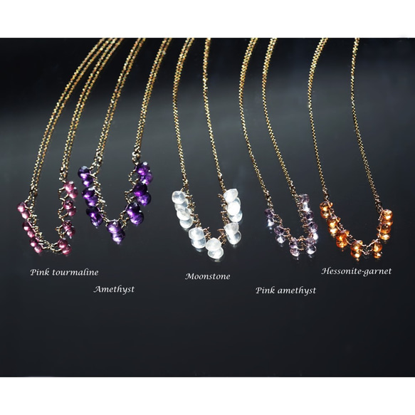 14KGF 48cm necklace with amethyst 第5張的照片