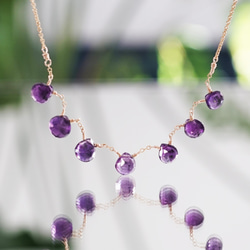 14KGF 48cm necklace with amethyst 第7張的照片