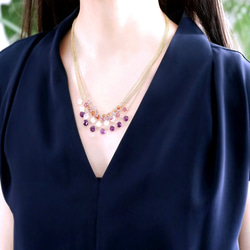 14KGF 48cm necklace with amethyst 第9張的照片