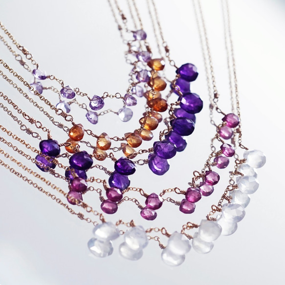 14KGF 48cm necklace with amethyst 第10張的照片