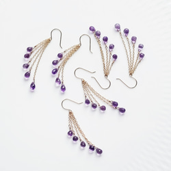 K18 Pierced earring with Amethyst 第9張的照片