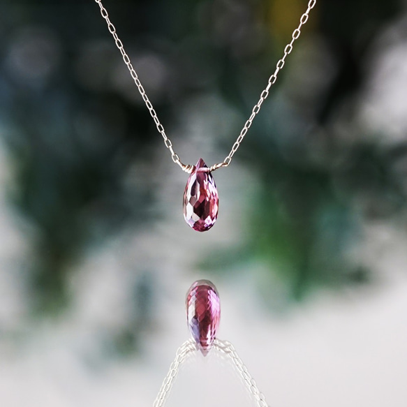 K10 40cm Necklace with Rubellite/Pink tourmaline 第2張的照片