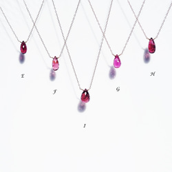 K10 40cm Necklace with Rubellite/Pink tourmaline 第5張的照片