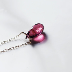 K10 40cm Necklace with Rubellite/Pink tourmaline 第6張的照片