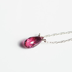 K10 40cm Necklace with Rubellite/Pink tourmaline 第9張的照片