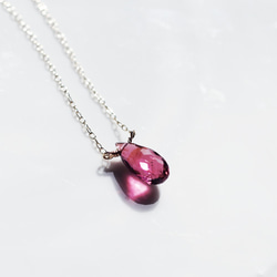 K10 40cm Necklace with Rubellite/Pink tourmaline 第10張的照片