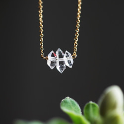 K14GF 40cm Necklace with Herkimer diamond 第1張的照片