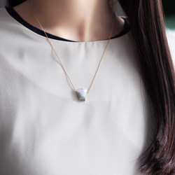 K18 50cm Necklace with Amethyst on Agate 第9張的照片