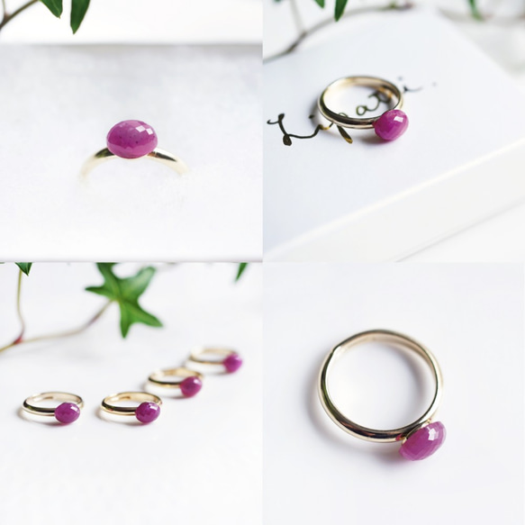 Free size ring with pink sapphire　＃11～ 第4張的照片