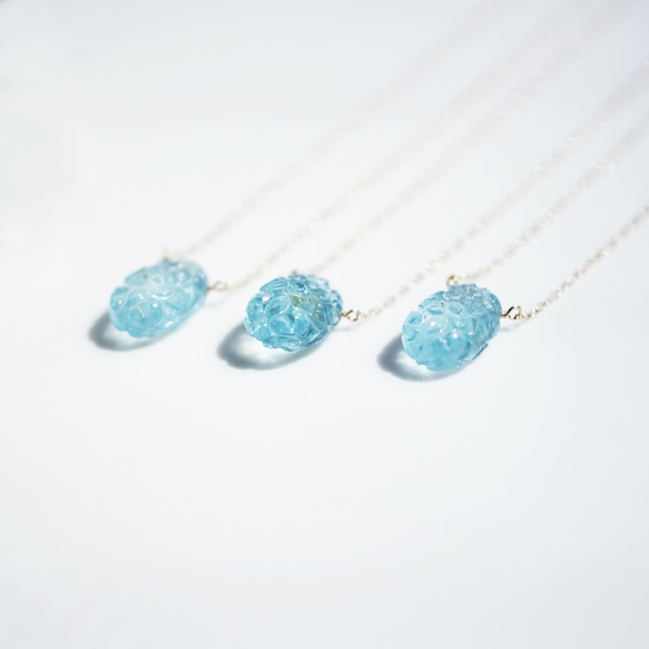 K10 40cm Necklace with Aquamarine 第7張的照片