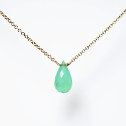 14KGF 40cm Necklace with Chrysoprase. 第1張的照片