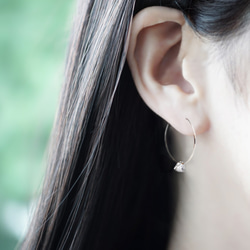14KGF pierced earring with crystal 第3張的照片