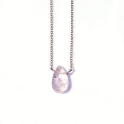 14KGF 40cm necklace with pink aquamarine/morganite 第2張的照片