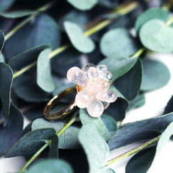 ☆ローズクォーツによる蓮の花のリング　～Lotus flower 10枚目の画像