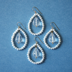 ☆珍珠和水晶鉤針編織花邊〜貝諾石 第6張的照片