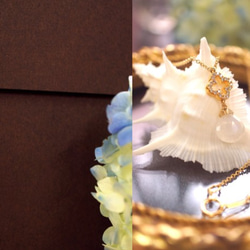 ブルームーンストーンとお花のネックレス　～Faustina 4枚目の画像