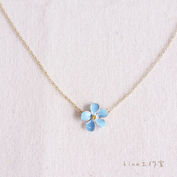 forget me not 空色の忘れな草のネックレス 1枚目の画像