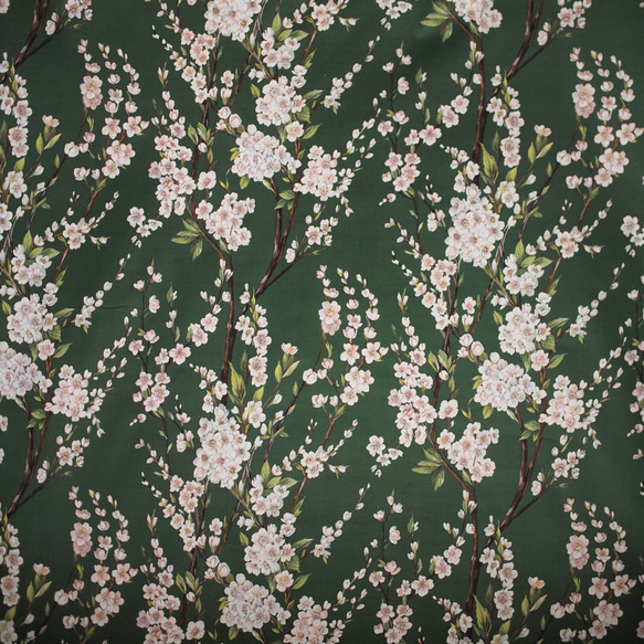 イタリア製　桜によく似たアーモンドの花　グリーン　50cm 1枚目の画像