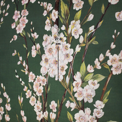 イタリア製　桜によく似たアーモンドの花　グリーン　50cm 3枚目の画像