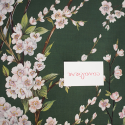 イタリア製　桜によく似たアーモンドの花　グリーン　50cm 5枚目の画像