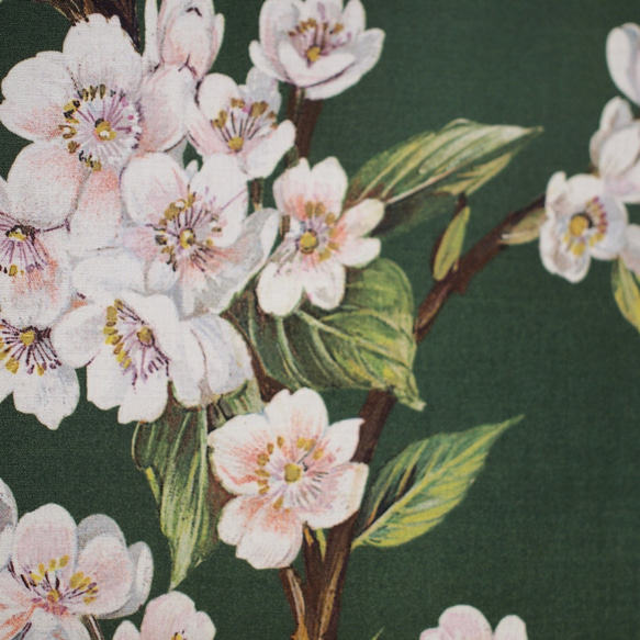 イタリア製　桜によく似たアーモンドの花　グリーン　50cm 6枚目の画像