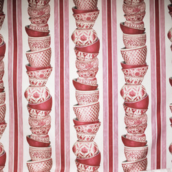 残りわずか 輸入生地 オリエンタルな壺の柄 50cm 生地 キャナリエール