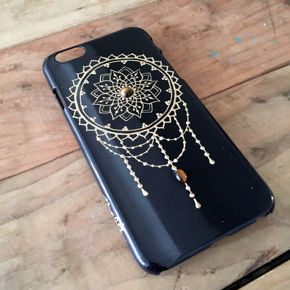 Malic ◈ henna 風虎眼石手繪手機殻 iphone6 第1張的照片