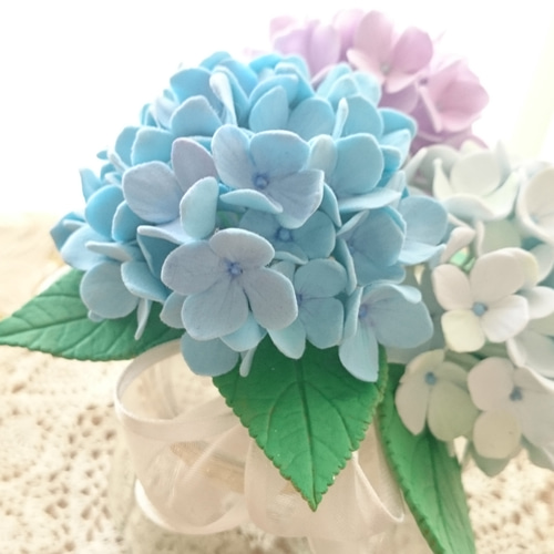 クレイフラワー 紫陽花(ピンク) little.t様♡専用 a55b8cb0fc253ab629a7d462a54726
