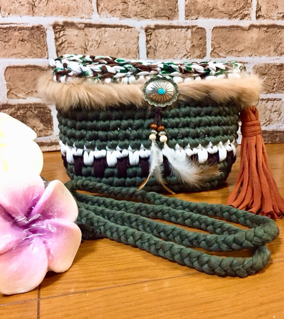 選べるコンチョ☆ 3way フックドゥ ズパゲッティ もこもこ ファー  