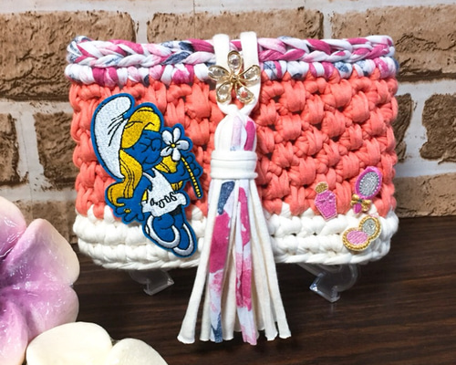 3wayタイプ♪ 出向い ズパゲッティ×マクラメ ショルダーバッグ マルチ 
